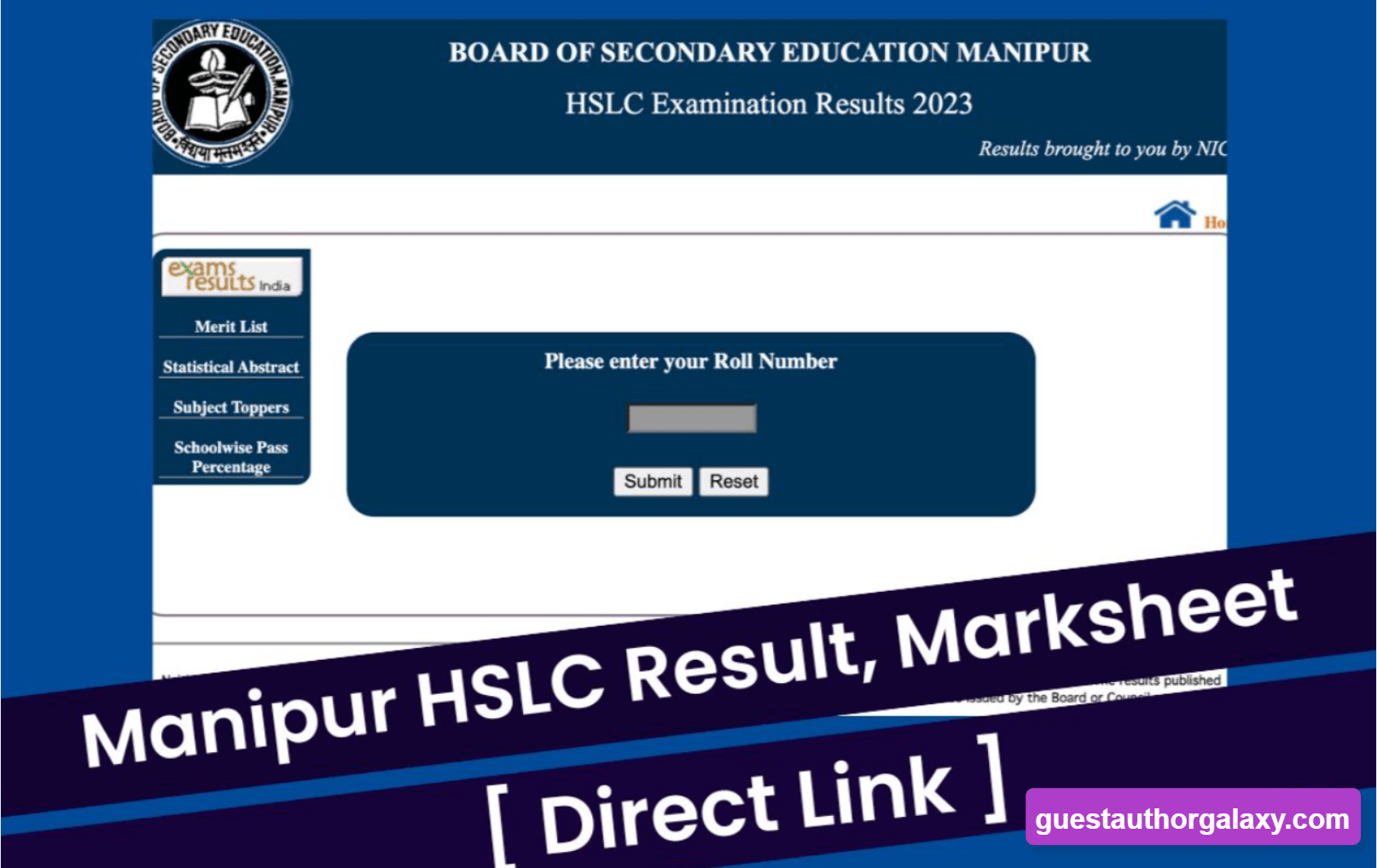 Manipur HSLC Result 2024 Out : Access BSEM Class 10 Results and Marksheet at manresults.nic.in